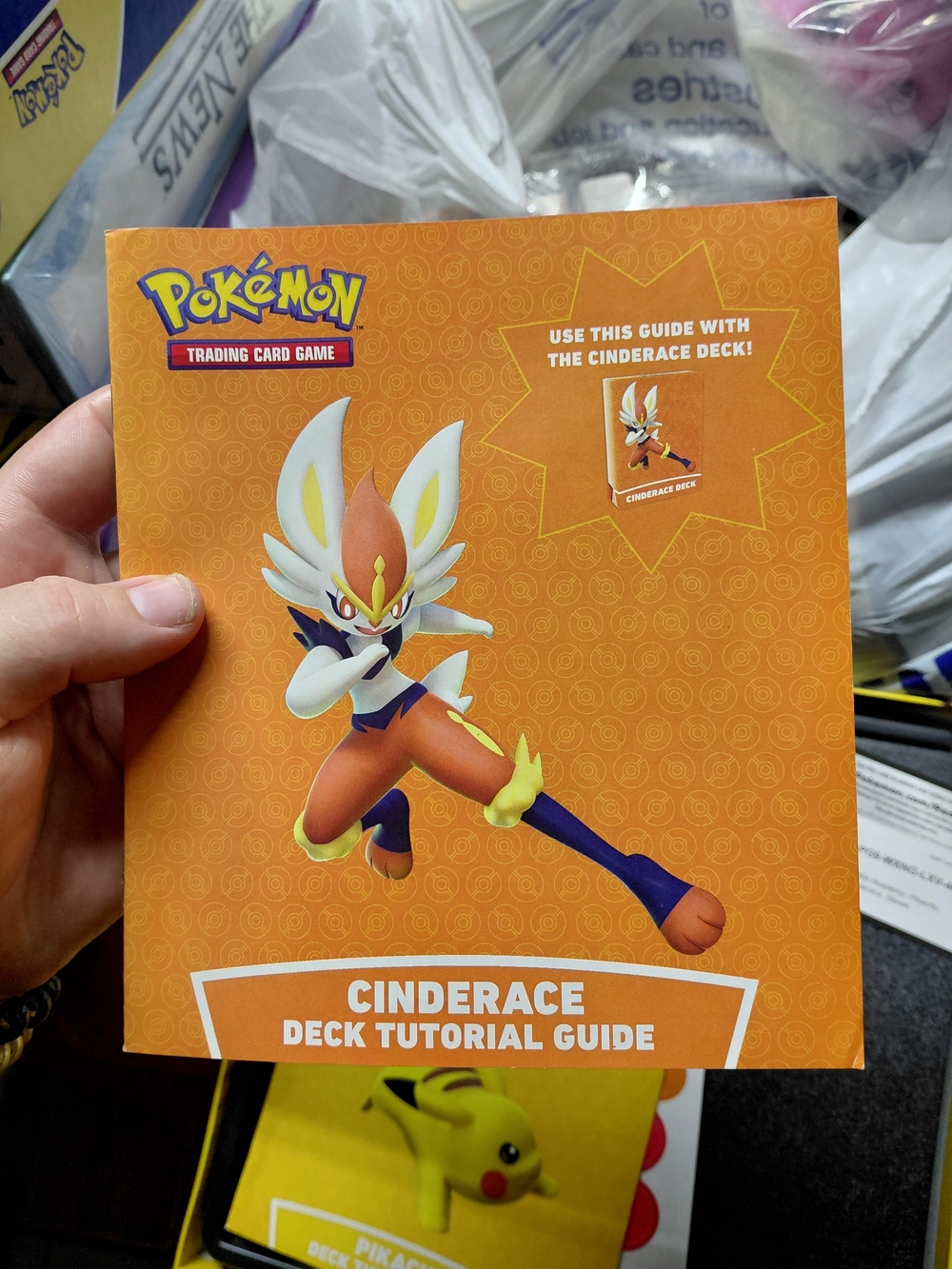 Cinderace Deck Tutorial Guide Pokémon Trading Card Battle Academy- Book Only